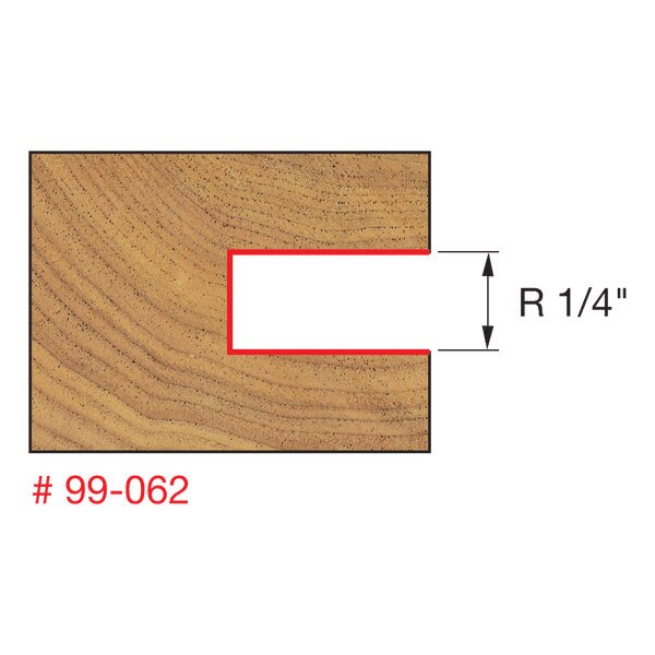 Freud 99-062 1-1/2" (Dia.) Rail & Stile Profile Bit - 2