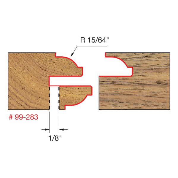 Freud 99-283 2-3/8" (Dia.) Recoverable Bead Glass Door Bit Sets - 2