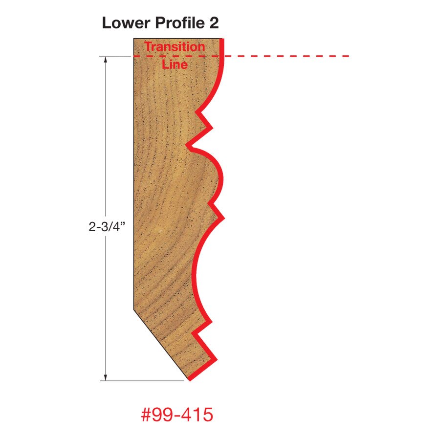 Freud 99-415 1-3/8" (Dia.) Wide Crown Molding System - 2