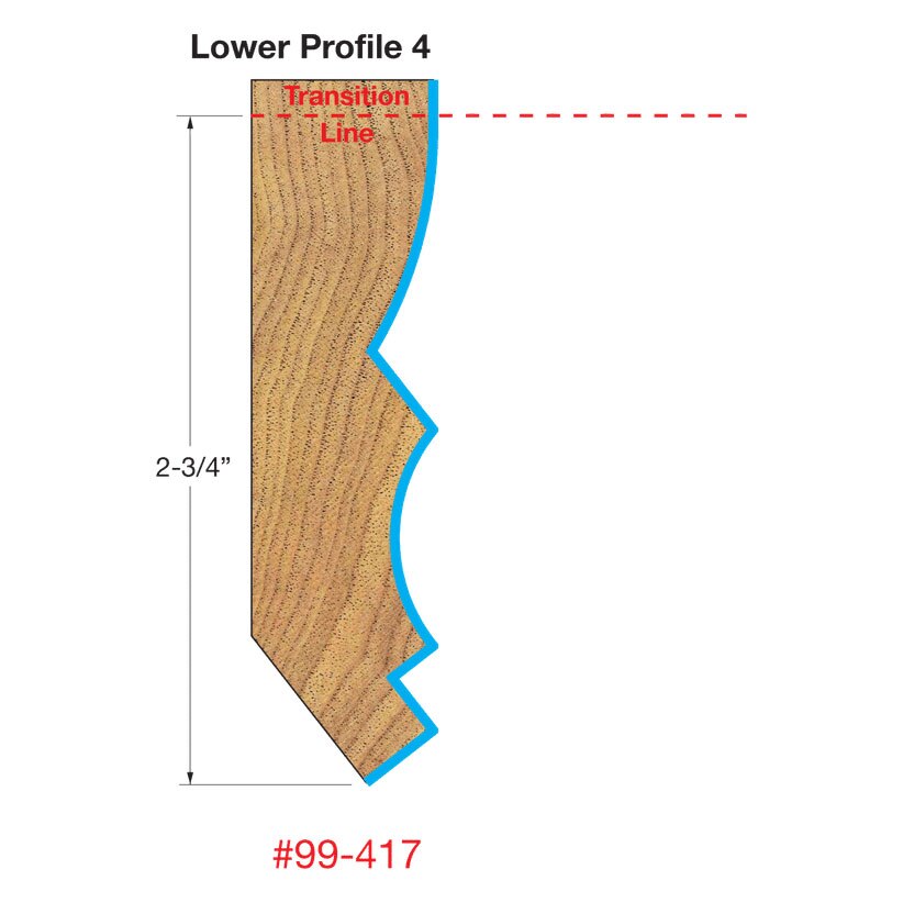 Freud 99-417 1-3/8" (Dia.) Wide Crown Molding System - 2