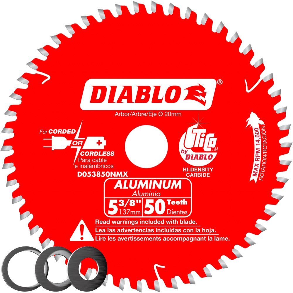 Diablo D053850NMX 5-3/8" x 50 Tooth Aluminum Cutting Saw Blade