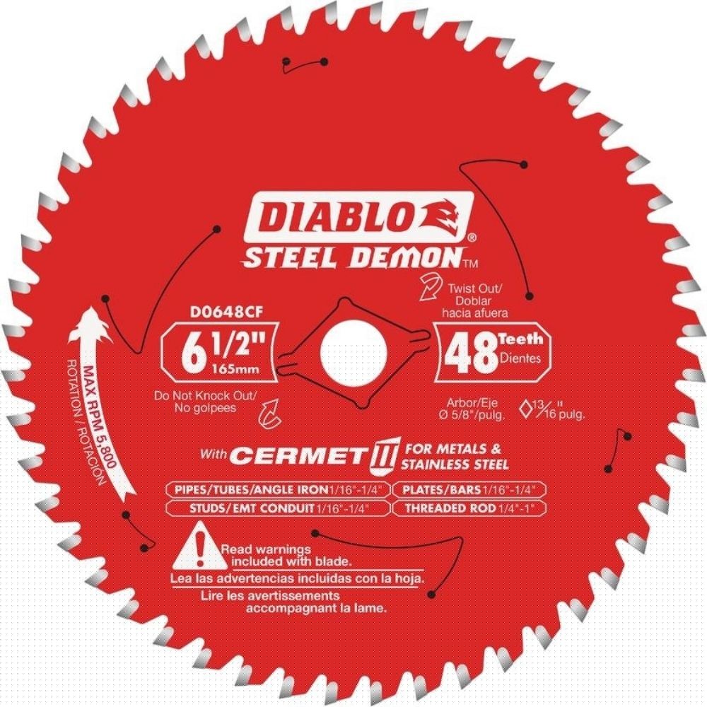Diablo D0648CFX 6-1/2" x 48T x 5/8" Arbor Ferrous Metal Blade