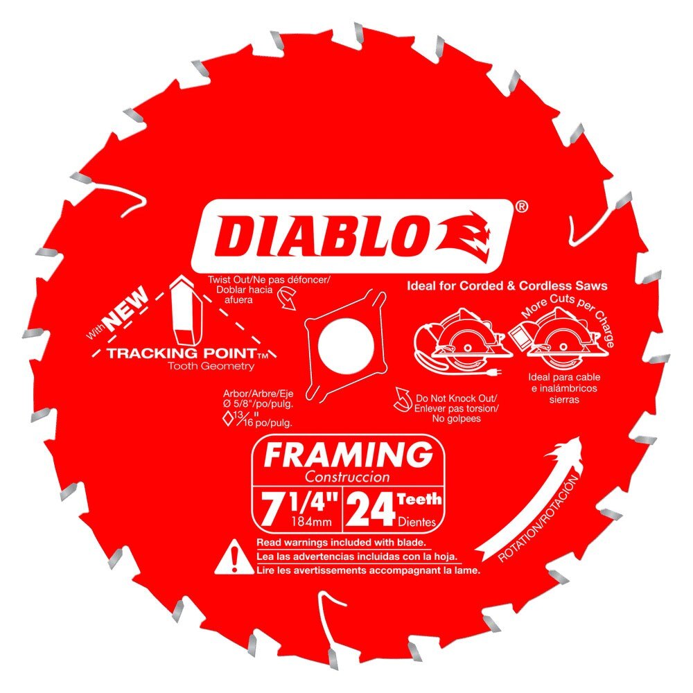 Diablo D0724A 7-1/4" x 24 Tooth Framing Saw Blade - 2