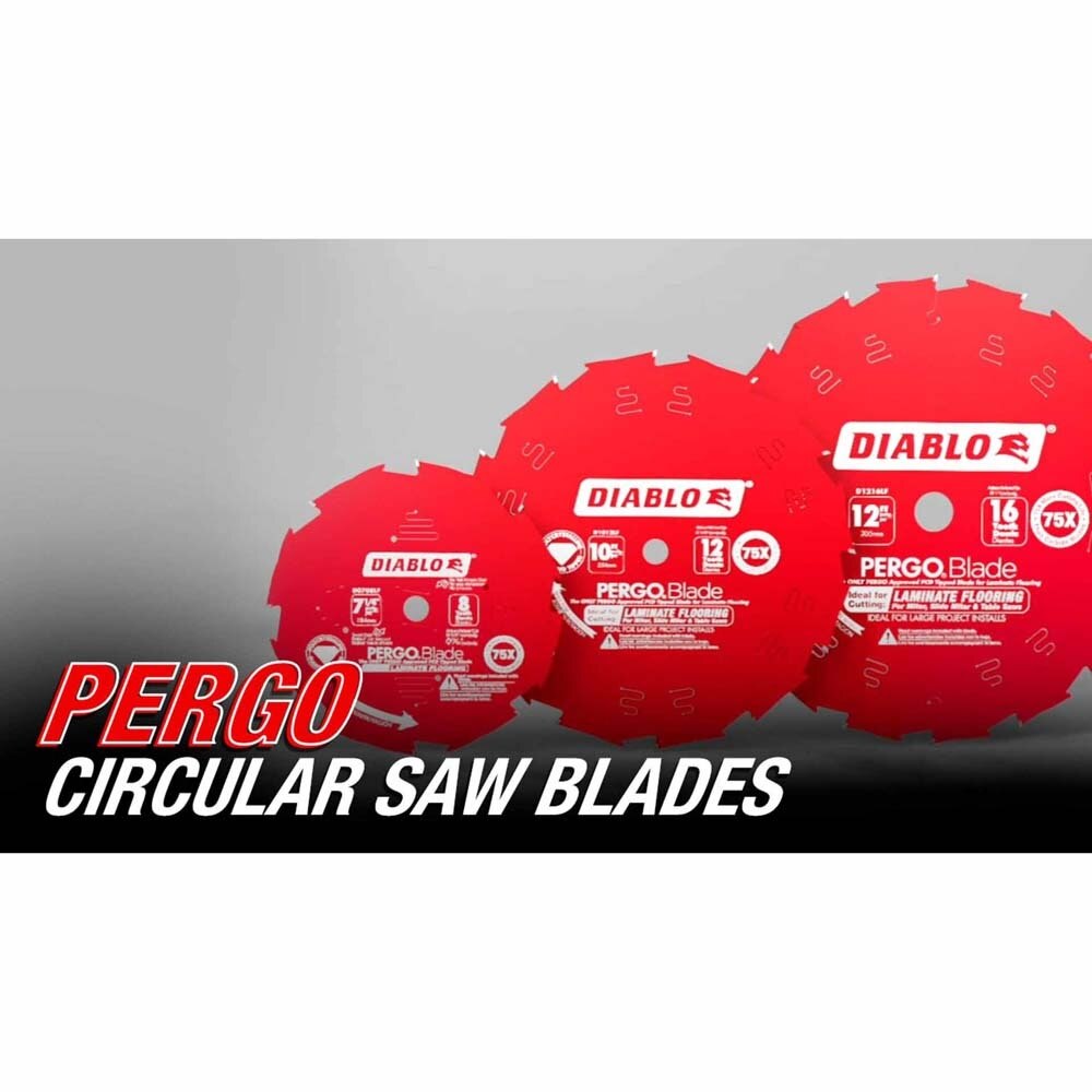Diablo D1216LF 12 in. x 16T PCD Laminate Flooring Pergo Blade (1 Pack) - 2