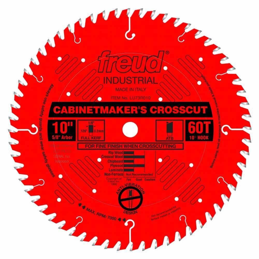 Freud LU73R010 10" Cabinetmaker's Crosscut Blade
