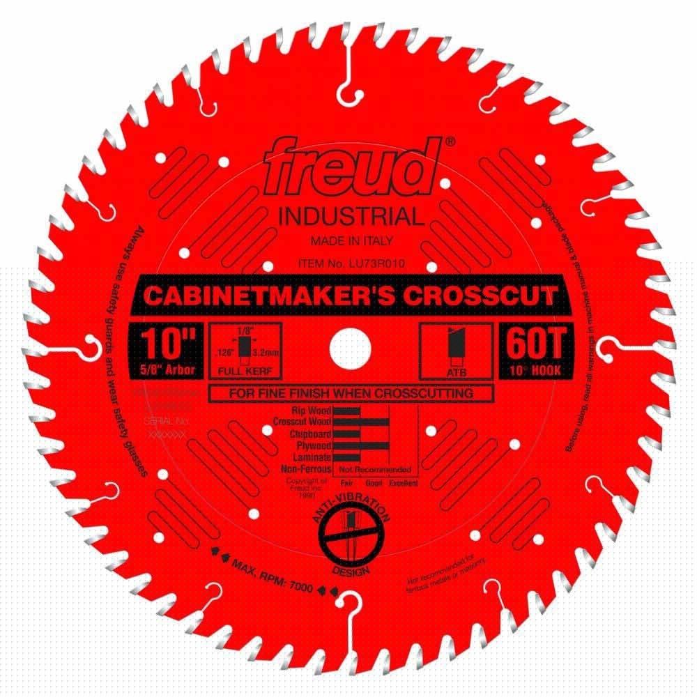 Freud LU73R010 10" Cabinetmaker's Crosscut Blade