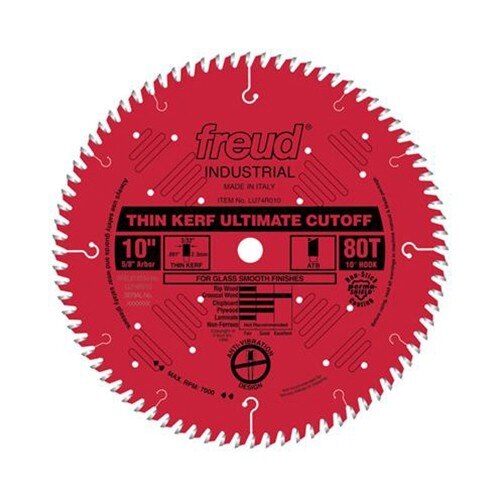 Freud LU74R010 10 x 80 x 5/8 ATB Thin Kerf Cut-Off Wheel