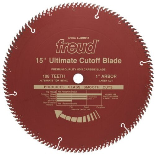 Freud LU85R015 15x108 atb red teflon blade