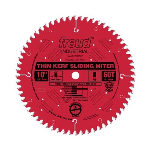 Freud LU91R010 10 x 60 x 5/8 ATB Red Perma-Shield Saw Blade