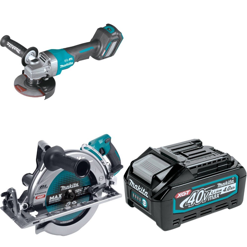 Makita GAG06Z Angle Grinder Kit W/ GSR02Z Circular Saw and FREE Battery