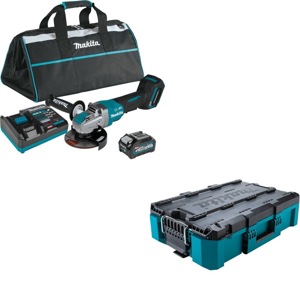 Makita GAG13M1 XGT Angle Grinder Kit W/ FREE T-90037 MAKTRAK Medium Tool Box