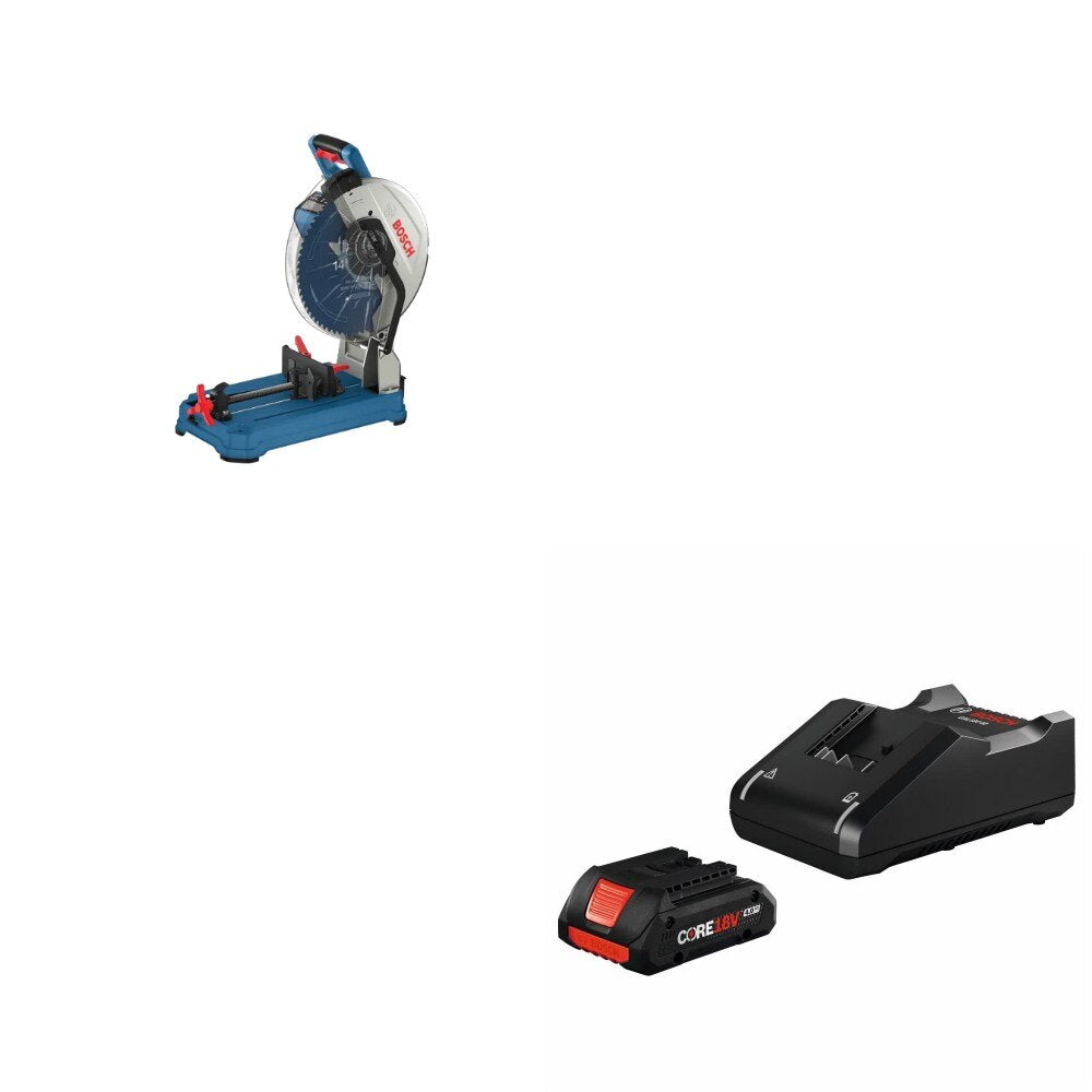 Bosch GCD18V-14N 14 in. 18V Dry Cut Saw Kit W/ FREE GXS18V-15N15 18V Starter Kit