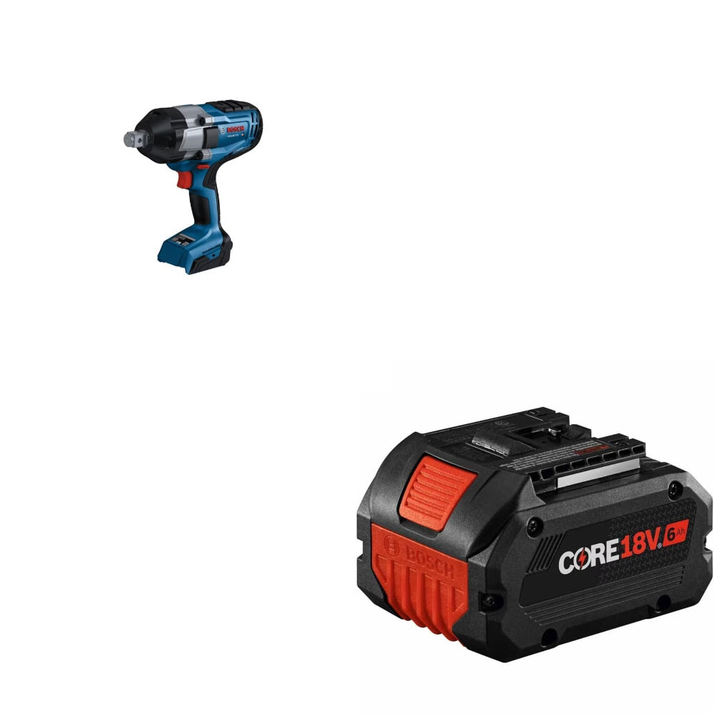 Bosch GDS18V-770N 3/4" Impact Wrench Kit W/ FREE GBA18V60 6Ah Battery