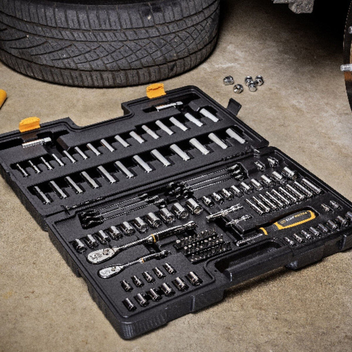 GearWrench GW90SCBMTS 1/4 in. and 3/8 in. Drive 90T SAE/Metric Mechanics Hand Tool Set (121 Piece) - 5