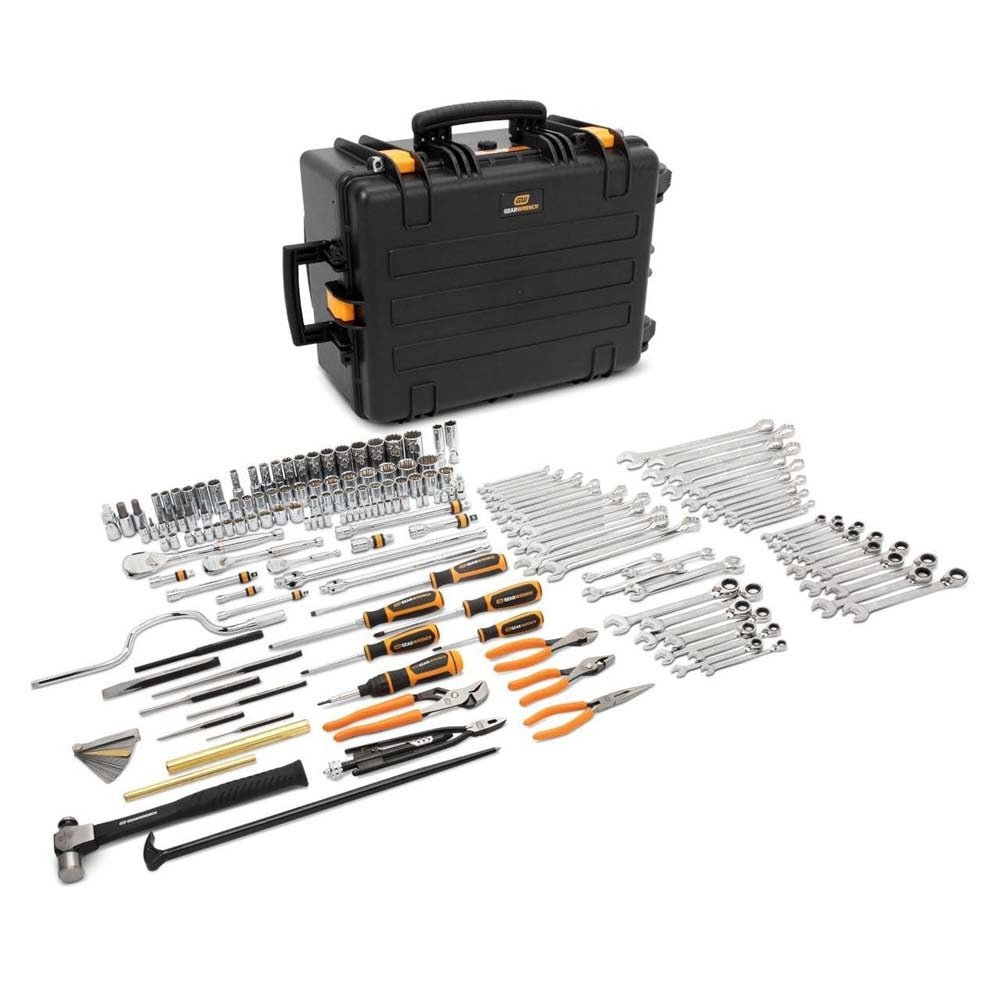 Gearwrench GWGMTK185 General Mechanics Tool Kit with Foam Trays and Heavy-Duty Military Grade Tool Carrier (185 Piece) - 2