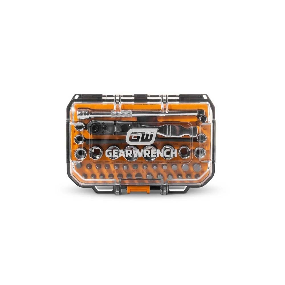 Gearwrench GWMBS41 1/4 Inch Drive 72-Tooth 6 Point MicroDriver Mechanics Tool Set (41 Piece) - 2