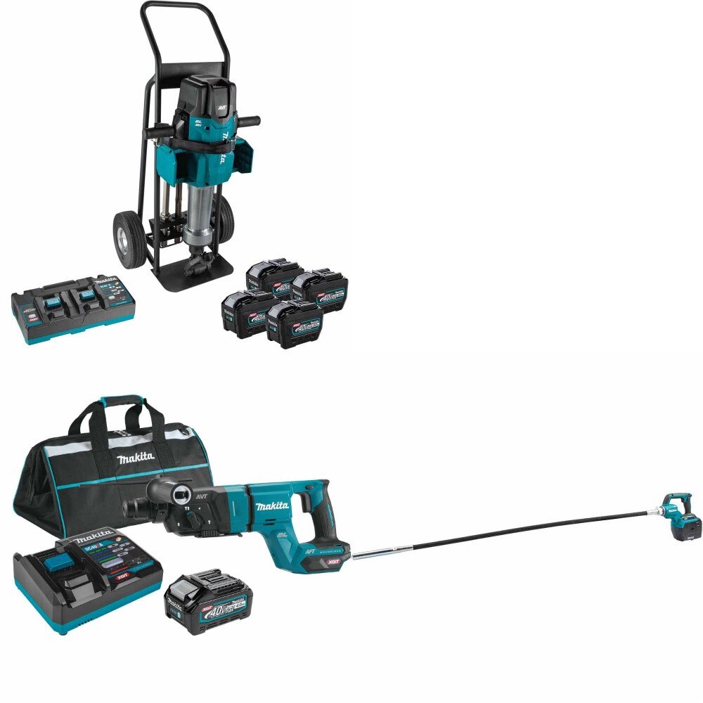 Makita Breaker Hammer Kit W/ FREE Rotary Hammer and FREE Vibrator