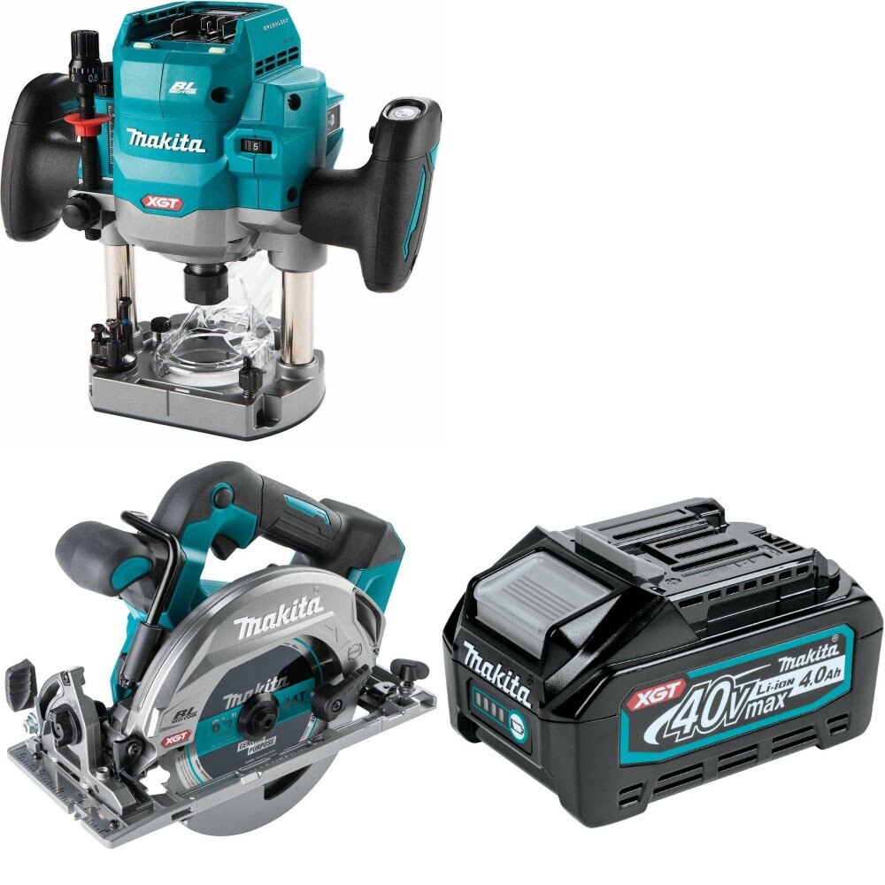 Makita GPR01Z Plunge Router Kit W/ Circular Saw and FREE Battery