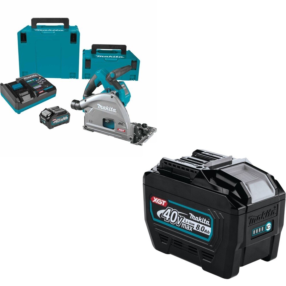 Makita GPS01M1J 40V max XGT 6-1/2" Plunge Circular Saw Kit W/ BL4080F 40V max XGT 8.0Ah Battery