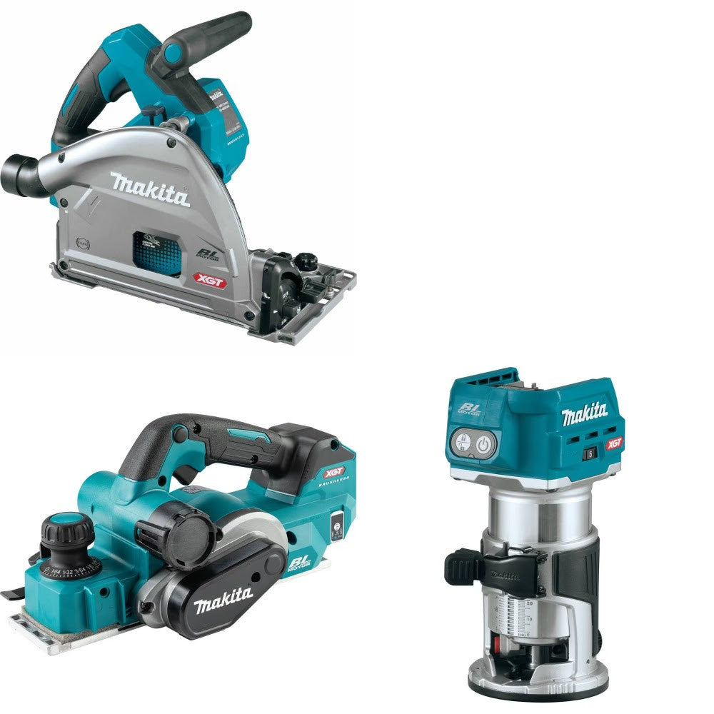 Makita GPS01Z Plunge Saw Kit W/ GPK01Z Planer and FREE GTR01Z Router