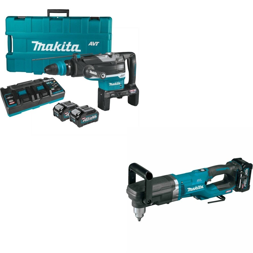 Makita GRH06PM (X2) 2" Rotary Hammer Kit W/ FREE GAD01M1 Drill Kit