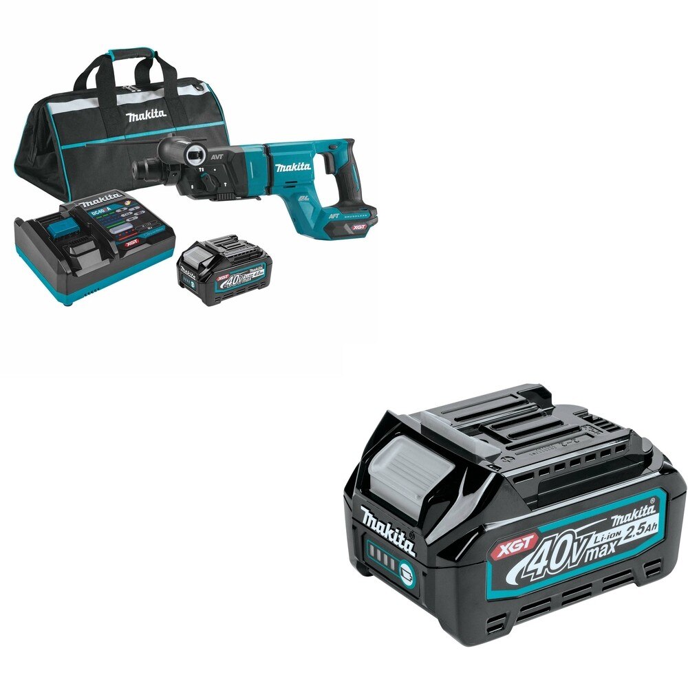 Makita GRH07M1 40V max XGT Rotary Hammer (D-Handle) Kit W/ BL4025 40V max XGT 2.5Ah Battery