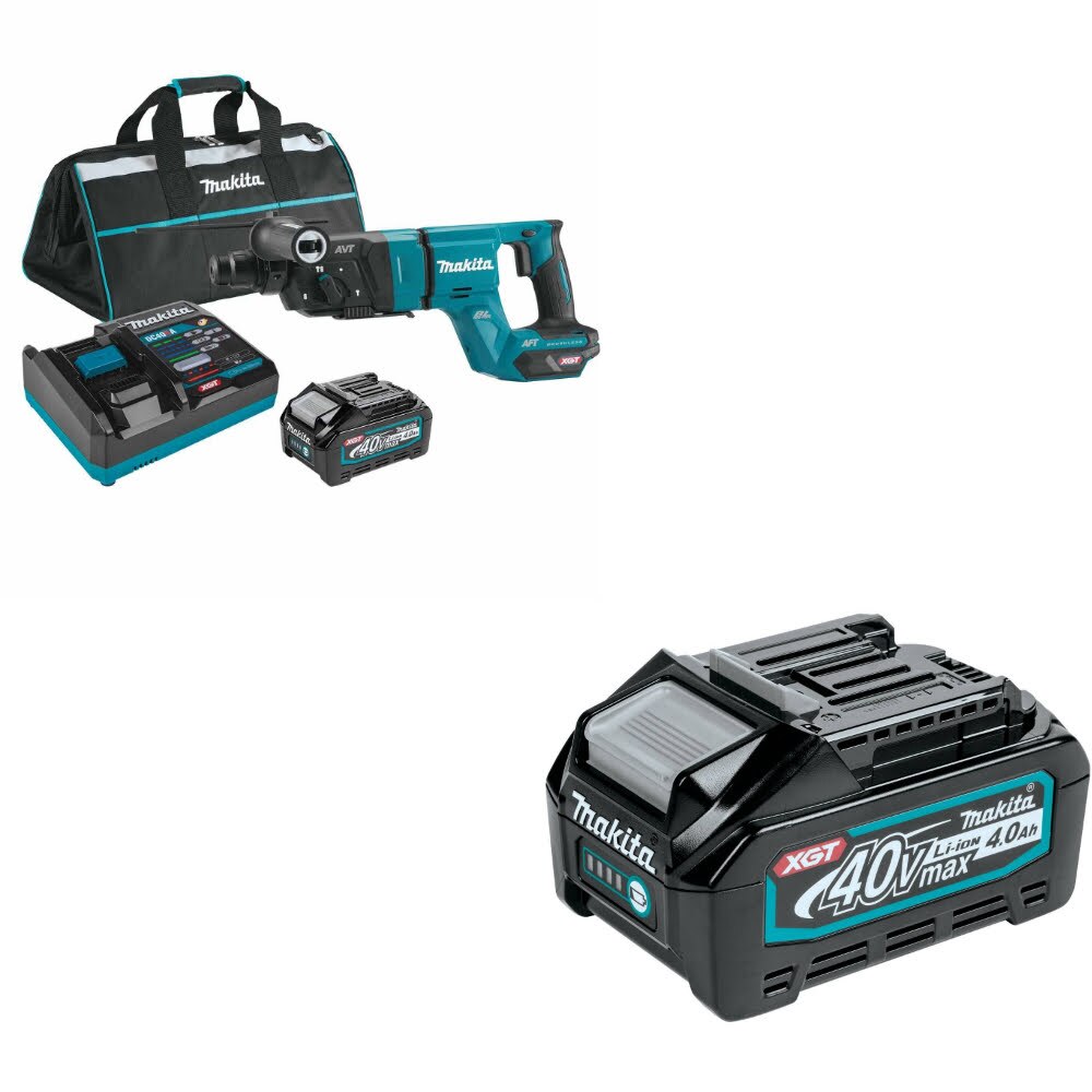 Makita GRH07M1 40V Rotary Hammer Kit W/ FREE BL4040 4.0Ah Battery