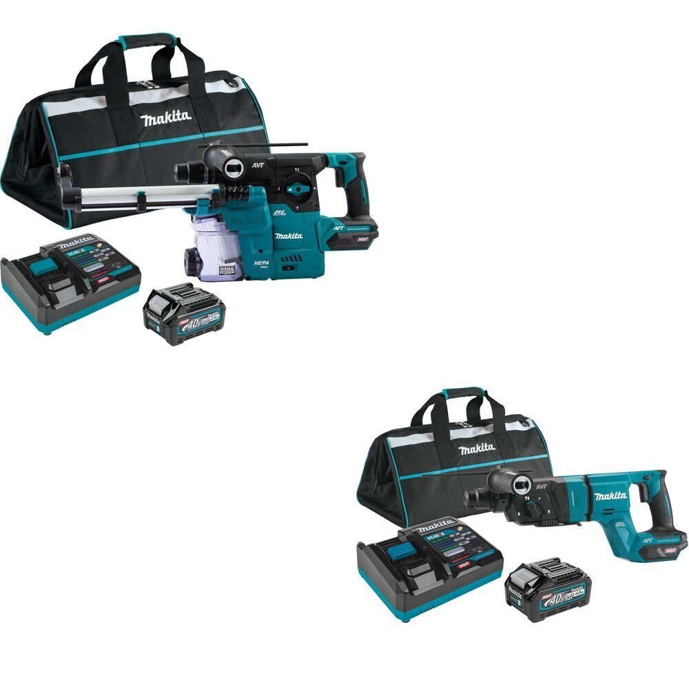 Makita GRH08M1W Rotary Hammer Kit w/ Dust Extractor W/ FREE GRH07M1 Hammer Kit