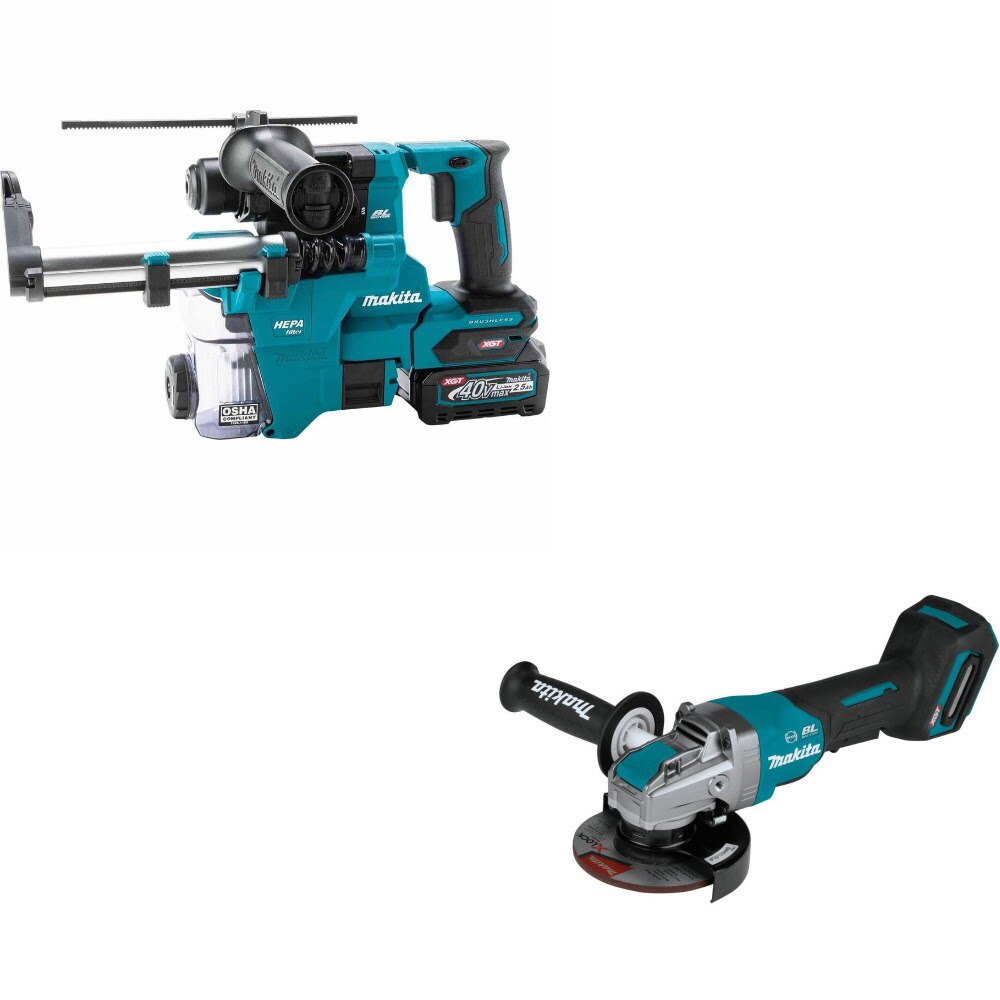 Makita GRH10D1W 40V Max XGT 13/16" Rotary Hammer Kit W/ FREE GAG13Z 40V Grinder