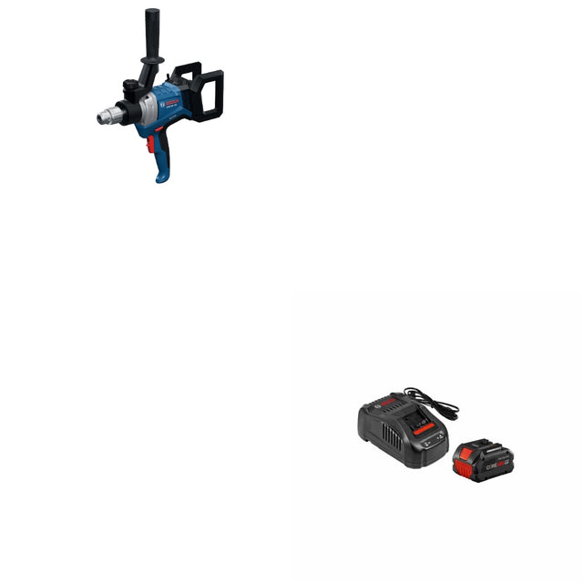 Bosch GRW18V-120N Mud Mixer Kit W/ FREE GXS18V-12N14 8.0Ah Starter Kit