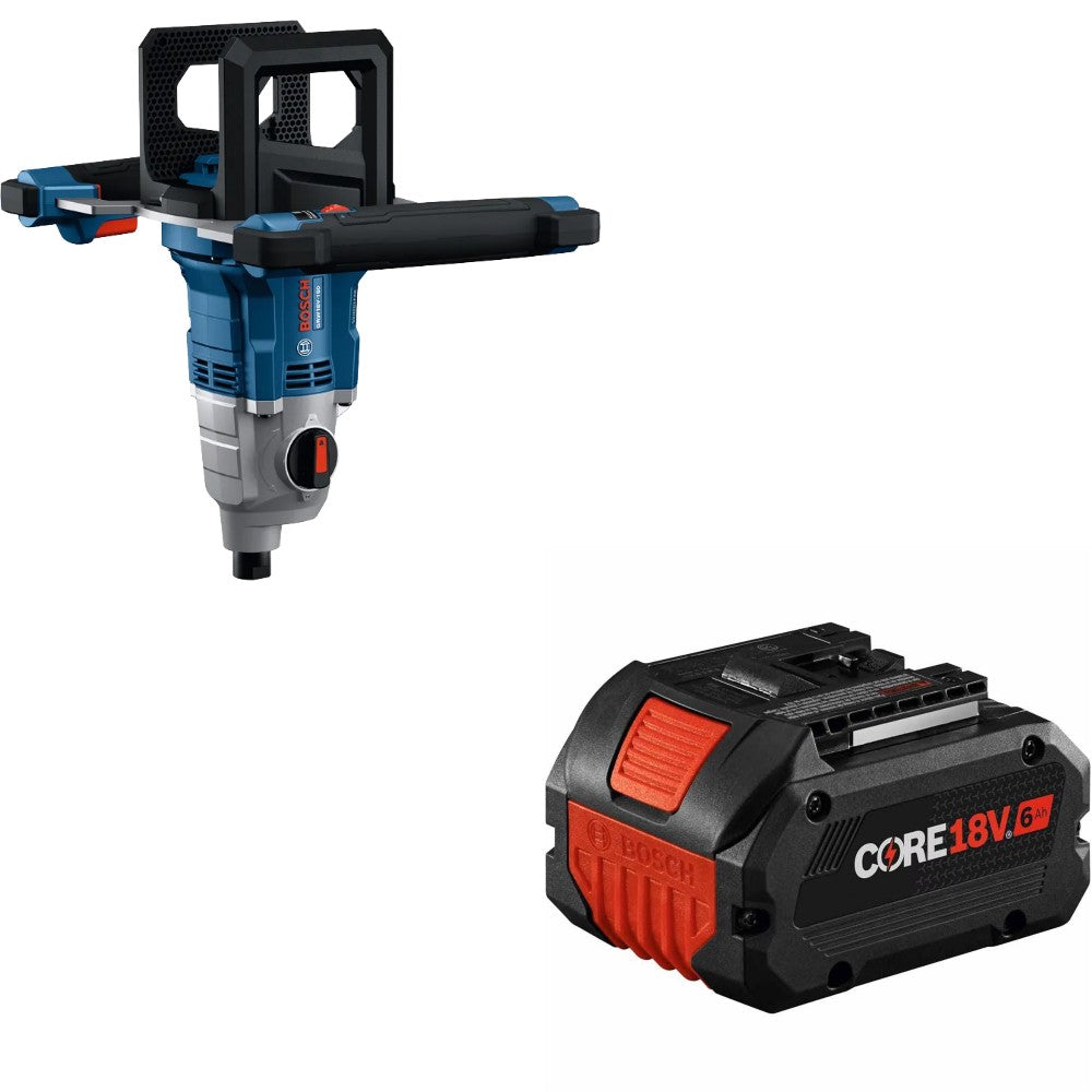Bosch GRW18V-160N Brushless Mud Mixer Kit W/ FREE GBA18V60 6Ah Battery