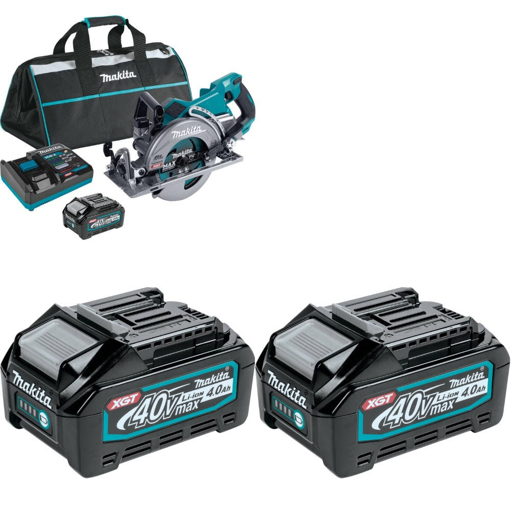 Makita GSR01M1 Rear Handle Circular Saw Kit W/ BL4040 4.0Ah Battery, 2 Pack