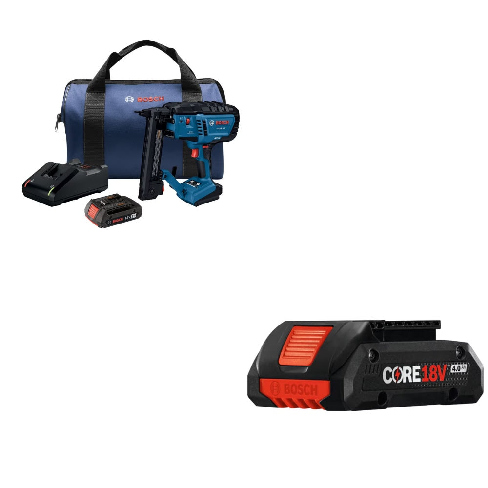 Bosch GTH18V-18MB12 Narrow Crown Stapler Kit W/ FREE GBA18V40 Battery