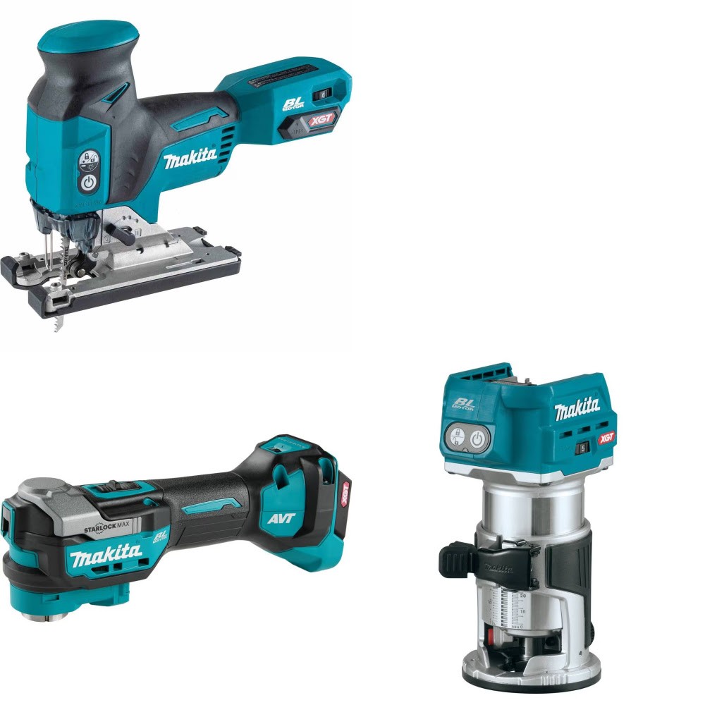 Makita GVJ01Z Jig Saw Kit W/ GMT01Z Multi-Tool and FREE GTR01Z Router