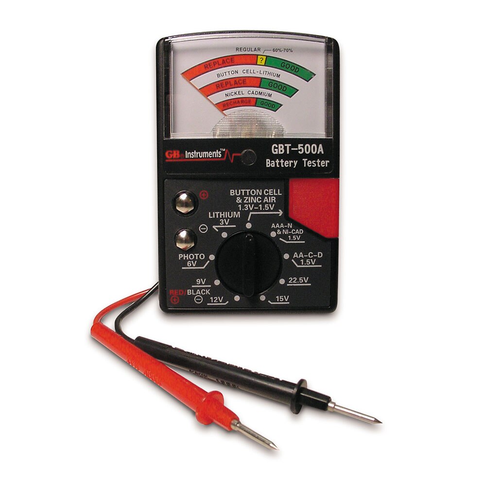 Gardner Bender GBT-500A Battery Tester for 1.5V to 22.5V Analog Battery Tester