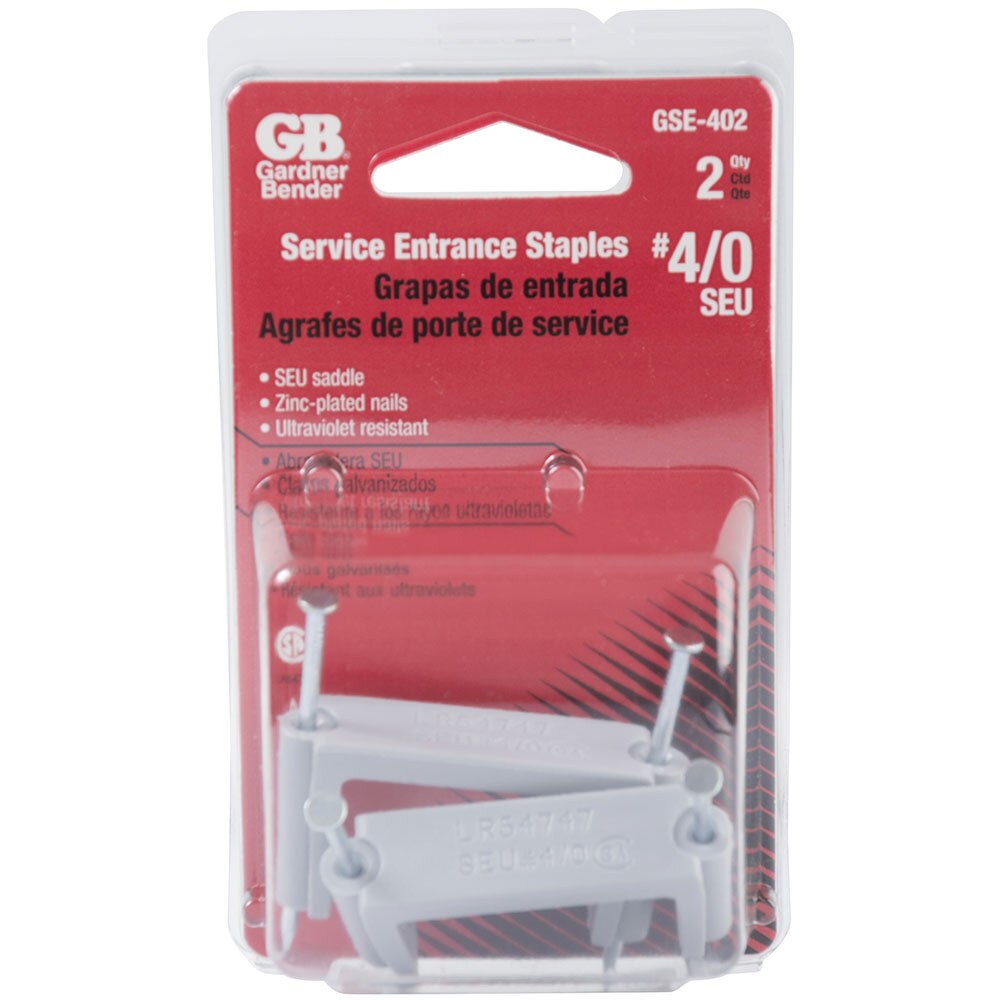 Gardner Bender GSE-402 Service Entrance Staple #4/0 SEU, 2/Clam