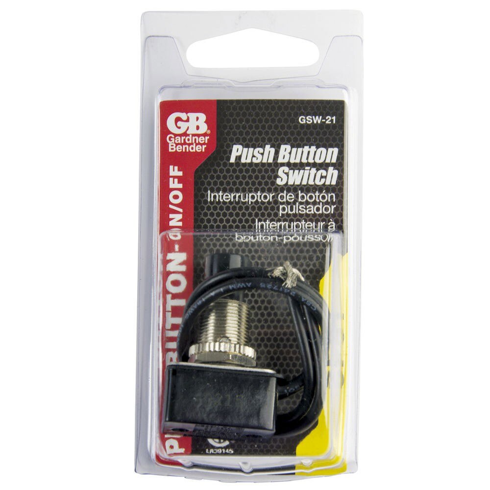 Gardner Bender GSW-21 Push On & Off SPST 10A 125VAC