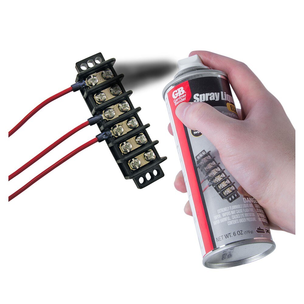 Gardner Bender LTS-400 Spray Liquid Tape Black English/Spanish, 6 oz/Can