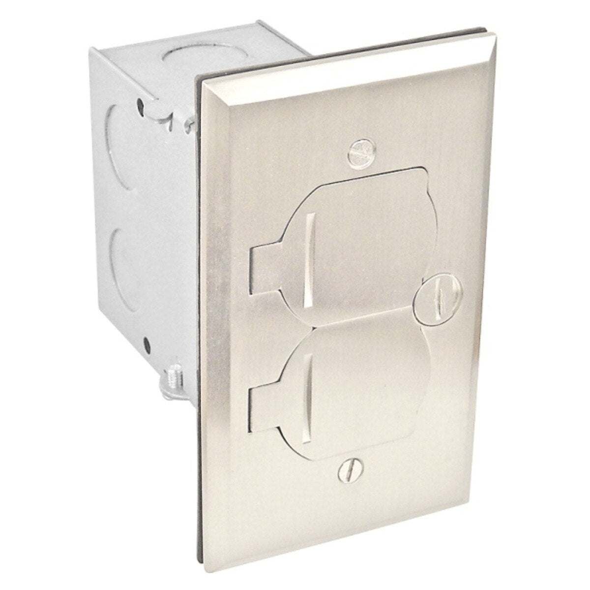 Garvin FBCVSS-1TR-KIT Flush Single Gang Floor Box, 20A Tamper-Resistant Receptacle