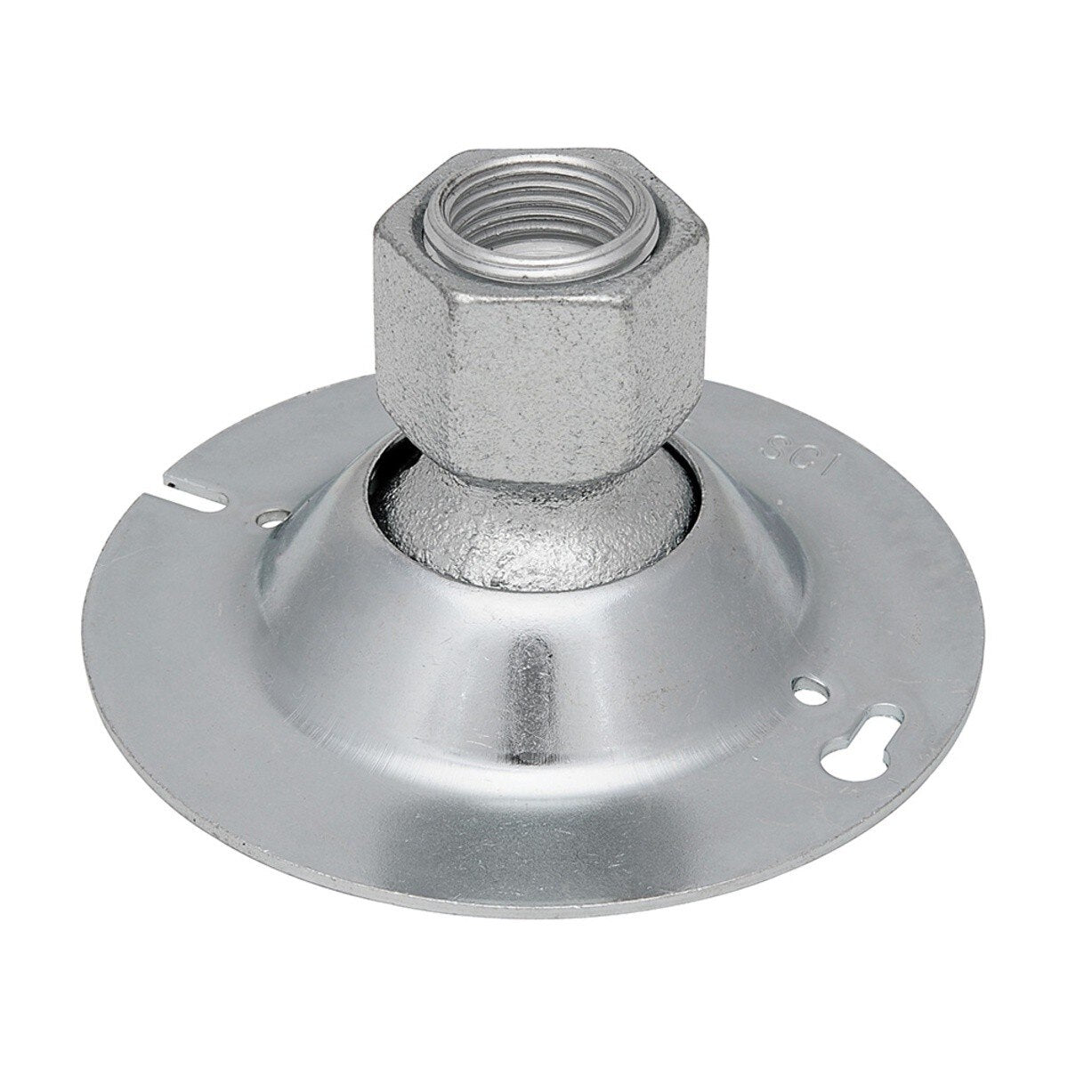 Garvin SC-5075HFR 4" Round Swivel Fixture Hanger 1/2" - 3/4" Pipe, Hinged Door