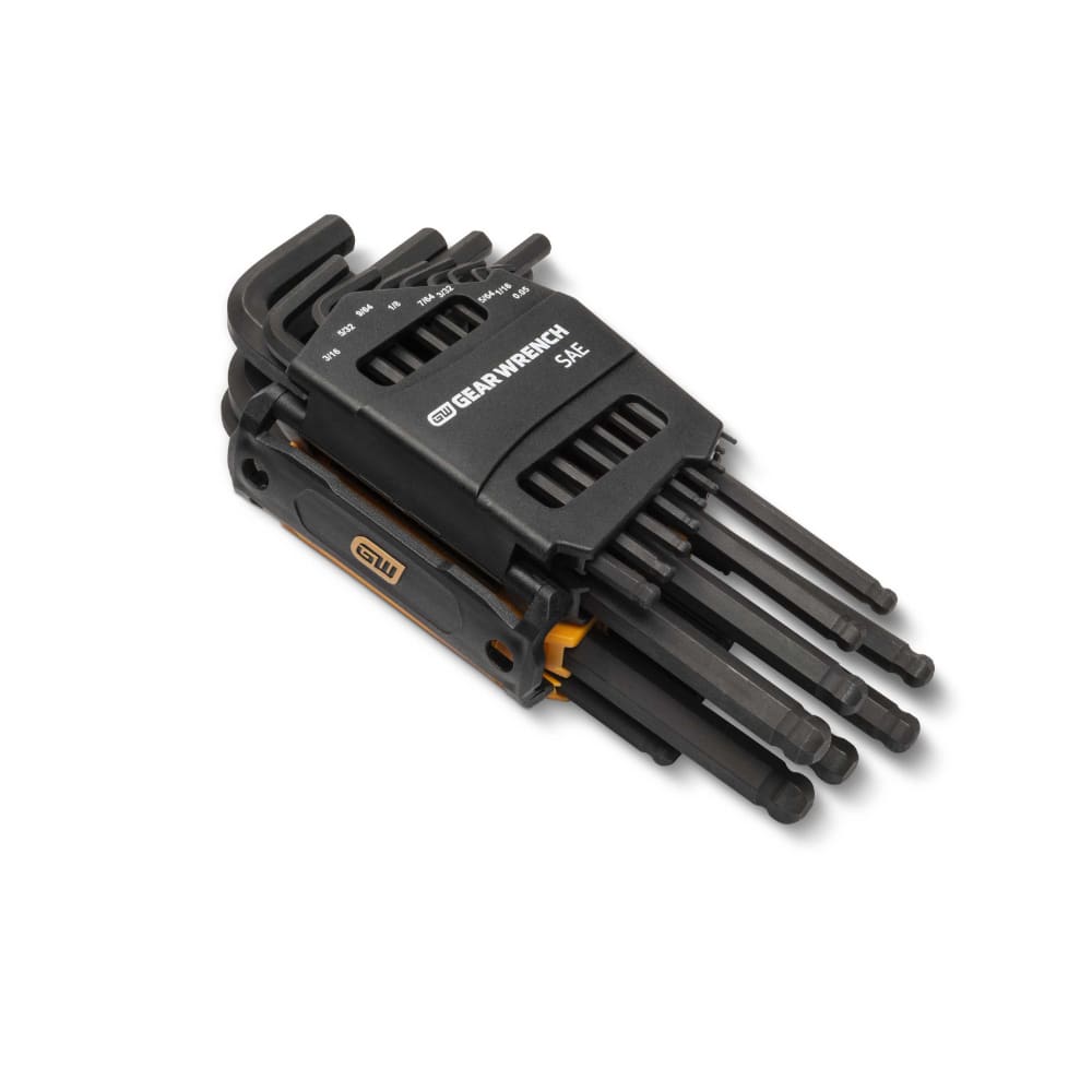 GearWrench 83505 26 Piece SAE/Metric Ball End Long Arm Hex Key Set - Ball End, Long Arm, SAE & Metric Sizes - 5