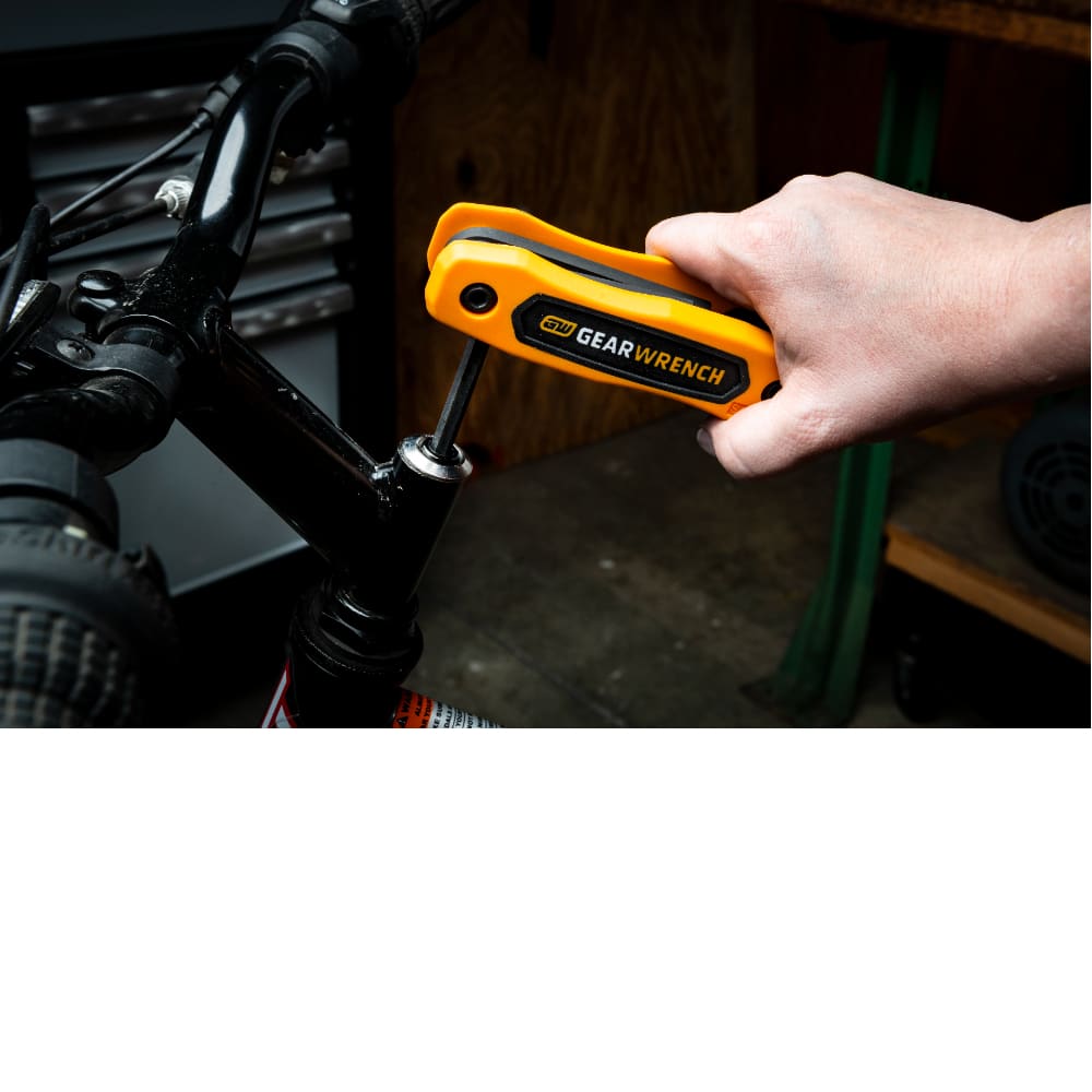 GearWrench 83512 25 Piece SAE/Metric/Torx Folding Hex Key Set - Fold Up Hex Key Set with Dual Material Handle and Alloy Steel Keys - 3