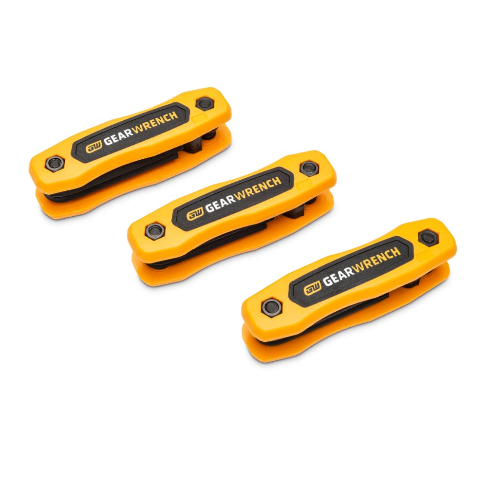 GearWrench 83512 25 Piece SAE/Metric/Torx Folding Hex Key Set - Fold Up Hex Key Set with Dual Material Handle and Alloy Steel Keys - 4