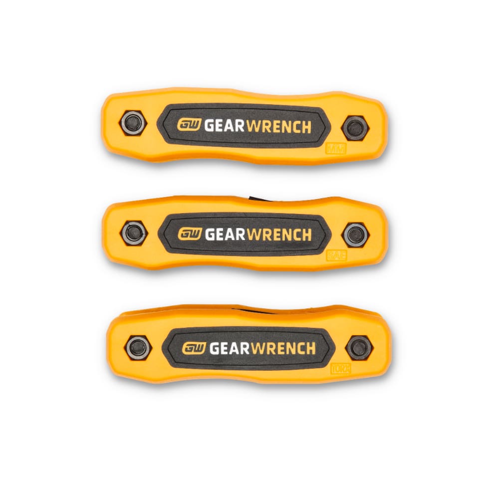 GearWrench 83512 25 Piece SAE/Metric/Torx Folding Hex Key Set - Fold Up Hex Key Set with Dual Material Handle and Alloy Steel Keys - 5