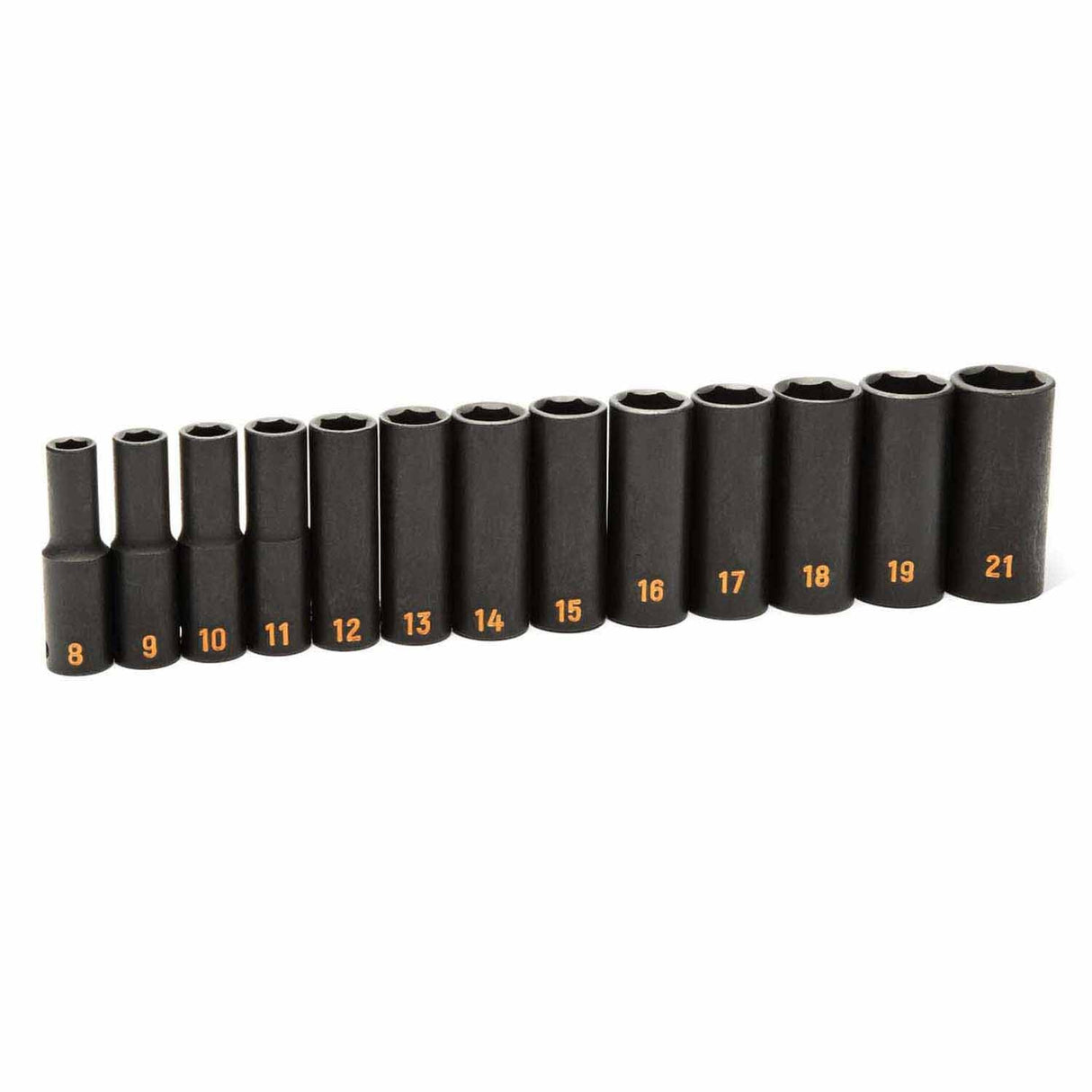 GearWrench 84914H 13 Piece 3/8" Drive 6 Point Metric Hi-Viz Deep Impact Socket Set - 3