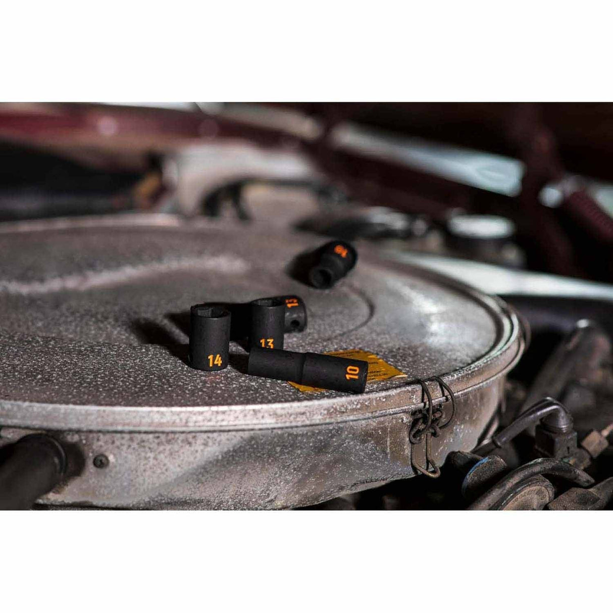 GearWrench 84916H 44 Piece 3/8" Drive 6 Point Standard & Deep Impact SAE/Metric Hi-Viz Socket Set - 9