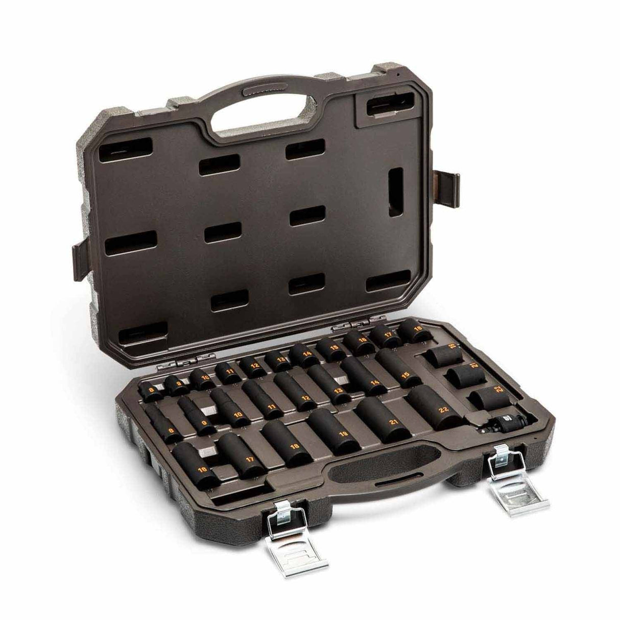 GearWrench 84925H 29 Piece 3/8" Drive 6 Point Metric Hi-Viz Standard & Deep Impact Socket Set - 3