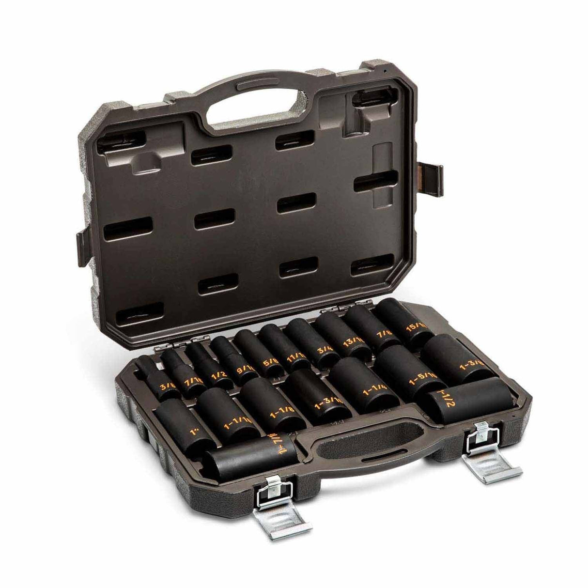 GearWrench 84934H 19 Piece 1/2" Drive 6 Point SAE Hi-Viz Deep Impact Socket Set - 3