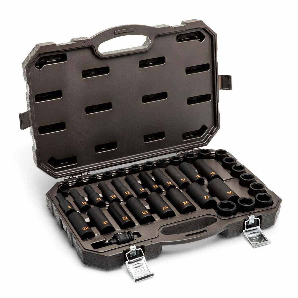 GearWrench 84948H 39 Piece 1/2" Drive 6 Point Metric Hi-Viz Standard & Deep Impact Socket Set - 3