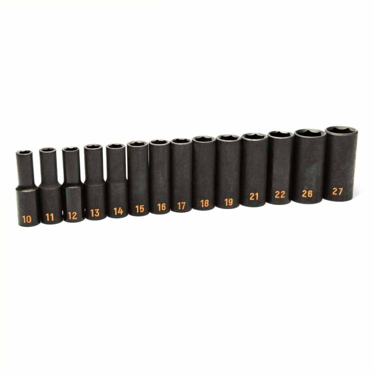 GearWrench 84955H 14 Piece 1/2" Drive 6 Point Metric Hi-Viz Deep Impact Socket Set